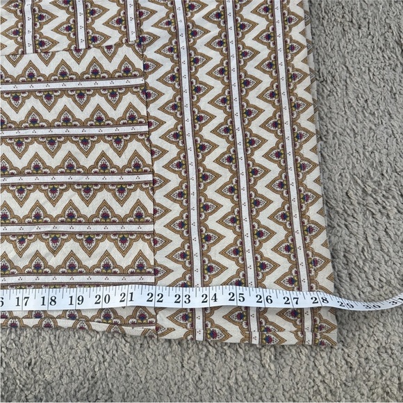 FARM Rio Cream and Brown Geometric Wide Leg Pants GEO print - Picture 6 of 16